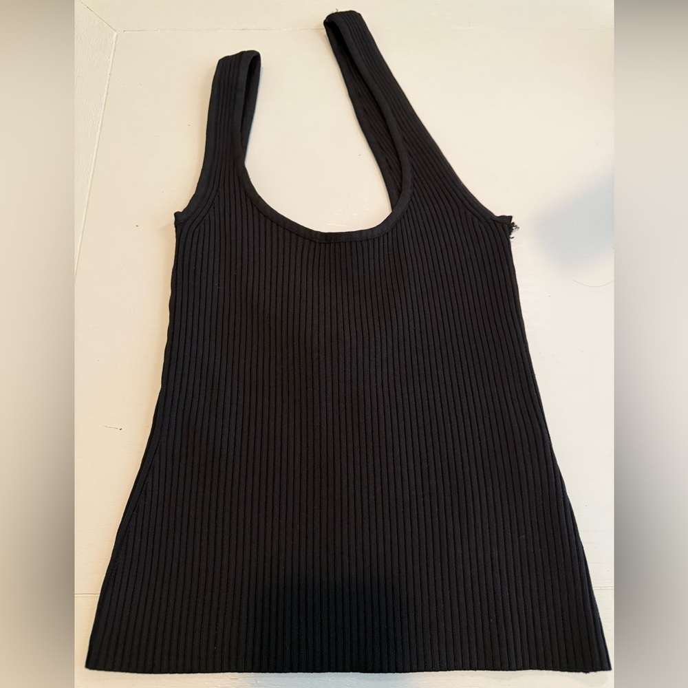 Zimmermann Black Ribbed Tank Top